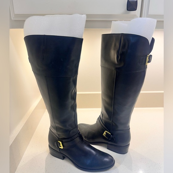 Ralph Lauren Shoes - Bernadine Leather black boots Ralph lauren